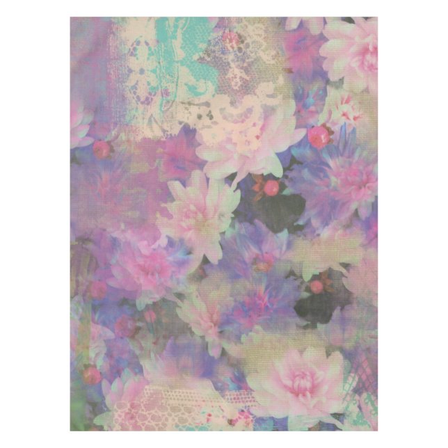 Vintage elegante Blume Tischdecken (Vorderseite)