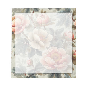 Vintage, elegante Blumen Notizblock