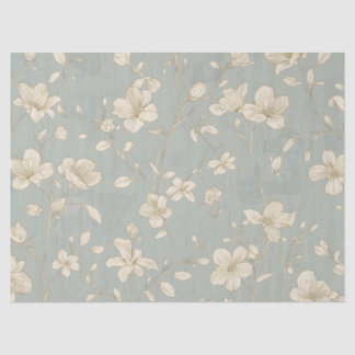 Vintage elegante botanische Linienkunst Seidenpapier