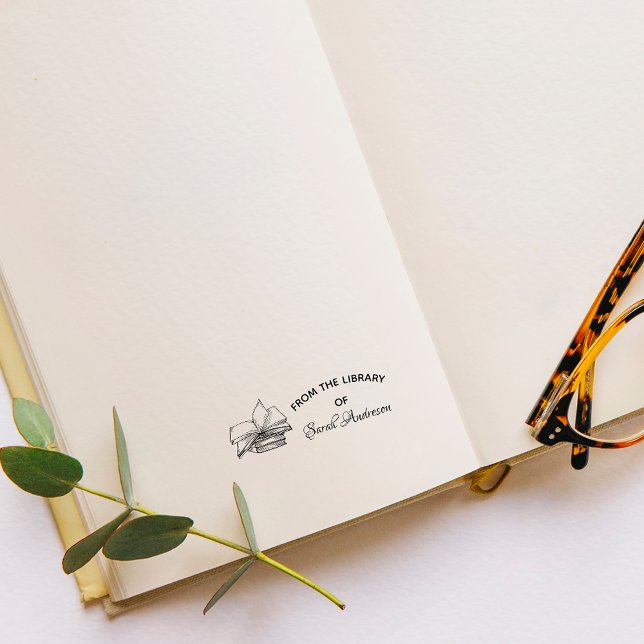 Vintage elegante Bücher aus der Bibliothek Permastempel (Von Creator hochgeladen)