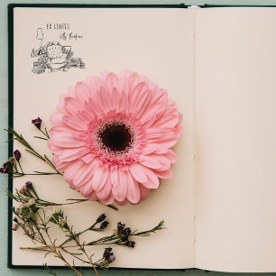 Vintage elegante Bücherei für den ruhigen Raum Permastempel