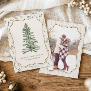 Vintage Elegante Erbstück-Baum-Foto Weihnachten