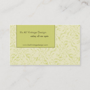 Vintage elegante Geschäftskarte des Creme- und Visitenkarte