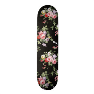 Vintage elegante Girly rosarote Trendy Rosen mit Skateboard
