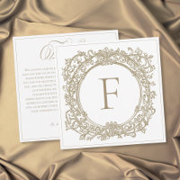 Vintage Elegante Goldene Wappen-Gartenhochzeit