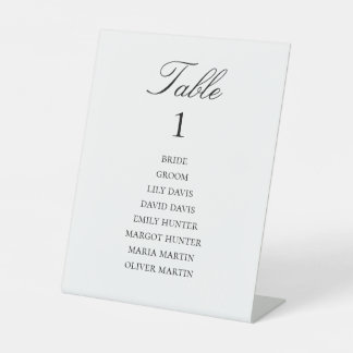 Vintage elegante Hochzeit Tisch Nummer Sockelschild