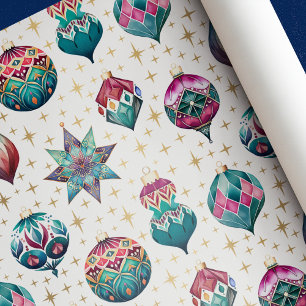 Vintage Elegante Juwelen Weihnachtsdekoration Geschenkpapier