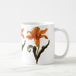 Vintage, elegante orangefarbene Lilie in Blüte, Ga Tasse