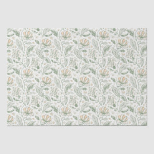 Vintage elegante Pastel-Blume Blumenmuster Seidenpapier