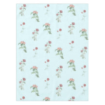 Vintage Elegante Pastellblaue Blumige Frühlingsmus