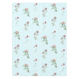 Vintage Elegante Pastellblaue Blumige Frühlingsmus Tischdecke