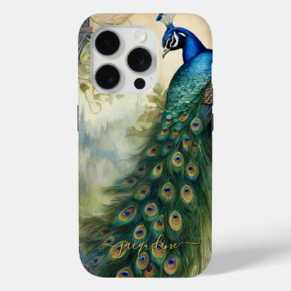 Vintage Elegante Pfauenfeathers Jugendstil-Name Case-Mate iPhone Hülle