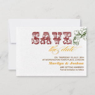 Vintage, elegante Save the Date Einladungen
