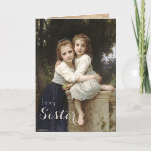 Vintage Elegante Sister Birthday Card Karte