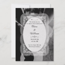 Vintage Elegante Spitze Grenze Dunkelblaue Hochzei