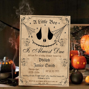 Vintage Elegante Spooky, Halloween-Kinderdusche Einladung