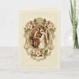 Vintage Elegante traditionelle katholische Hochzei Einladung