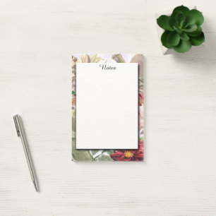 Vintage Elegante Wasserfarbe Wildblume Post-it Klebezettel