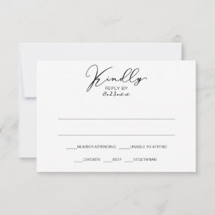 Vintage Elegante Wedding UAWG Response Card Schw Einladung