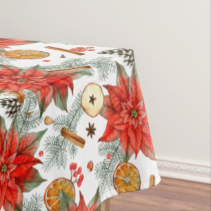 Vintage elegante Weihnachts-Wasserfarben-Weihnacht Tischdecke