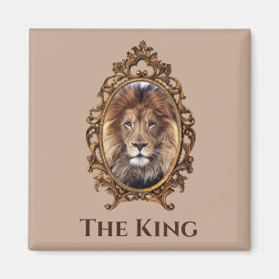 Vintage Eleganter Brauner Löwenkönig Retro-Väter Magnet