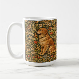 Vintage eleganter Golden Retriever Boho-Malerei Kaffeetasse