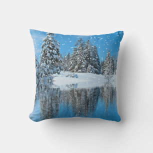 Vintage Elegantes Winter Wonderland Dekoratives Kissen
