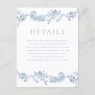 Vintage Eleganz: Details zu Hochzeiten in Blauer F Begleitkarte
