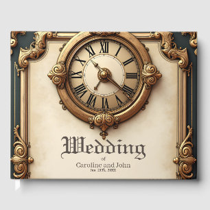 Vintage Eleganz: eine elegante Uhr und ein Herz. Gästebuch