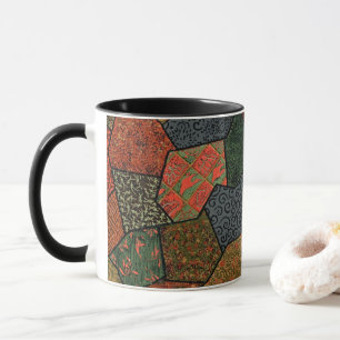 Vintage Eleganz: Farbenvolles Polygonal Tasse Desi