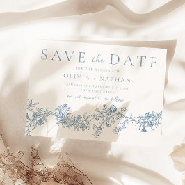 Vintage Eleganz: Klassische Blumenhochzeit Save The Date