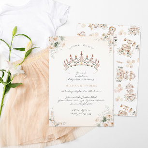 Vintage Eleganz Kleine Prinzessin Baby Shower Einladung