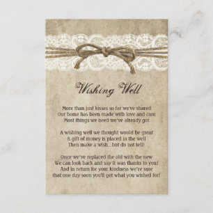 Vintage Eleganz-Schnur auf der Spitze, die wohle Begleitkarte