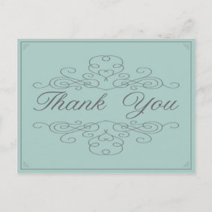 Vintage Eleganz   Vielen Dank, Postkarte