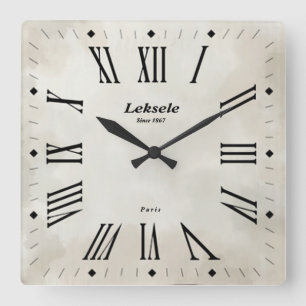 Vintage Eleganzuhr Quadratische Wanduhr