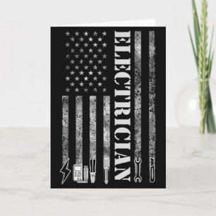 Vintage-Elektriker Nge USA-Flagge Grafik Karte