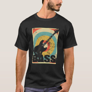 Vintage-Elektrische-Bassgitarre-T-Shirt Gitarre-Ge T-Shirt
