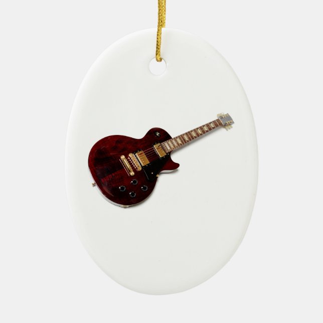 Vintage elektrische Gitarre Keramik Ornament (Vorne)