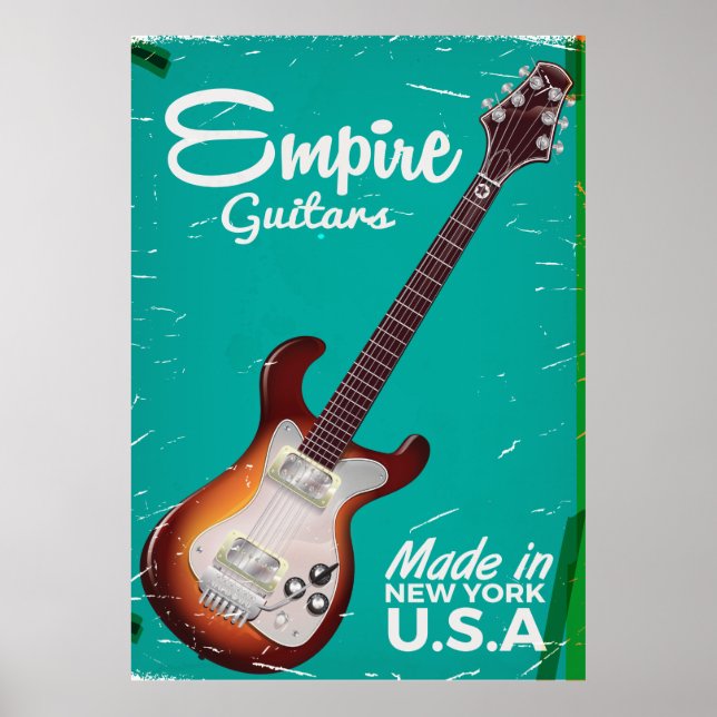 Vintage elektronische Gitarre kommerziell Poster (Vorne)