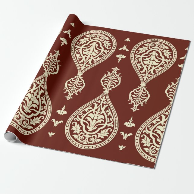 Vintage Elemente auf dunklem Hintergrund Geschenkpapier (Ungerollt)