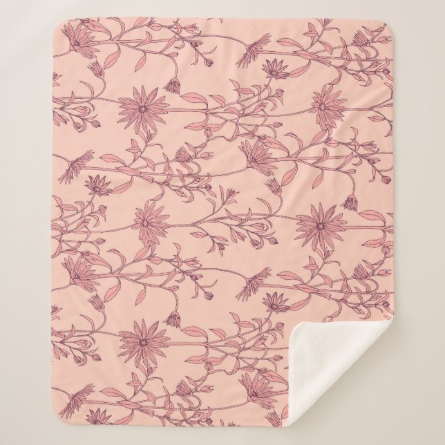 Vintage Elemente, nahtloser Hintergrund. Sherpadecke (Vorderseite)
