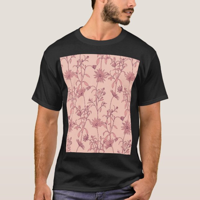 Vintage Elemente, nahtloser Hintergrund. T-Shirt (Vorderseite)