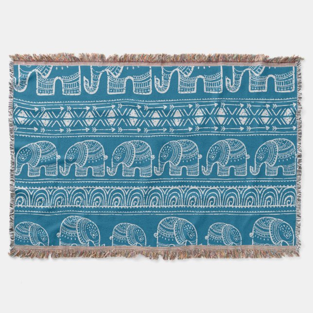Vintage Elephant Frame Illustration Decke (Vorderseite)