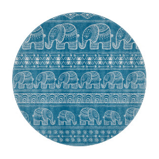 Vintage Elephant Frame Illustration Schneidebrett