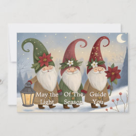 Vintage Elf Business Flat Holiday Card Feiertagskarte