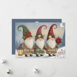 Vintage Elf Business Flat Holiday Card Feiertagskarte