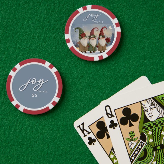 Vintage Elfen "Joy to All" Poker Chip (Pokertisch (doppelt))
