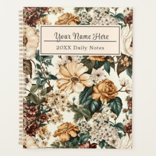 Vintage Elfenbein-Blume, Muster für mehrfarbige Ro Planer
