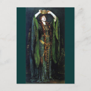 Vintage Ellen Terry als Lady Macbeth Postkarte