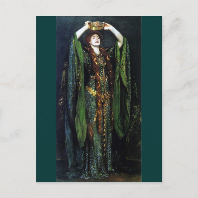 Vintage Ellen Terry als Lady Macbeth Postkarte (Vorderseite)